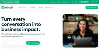 Website screenshot for Aircall.