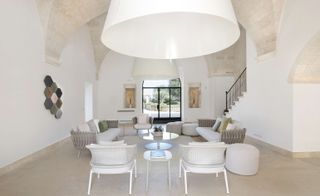 Lounge space at Masseria Antonio Augusto hotel, Lecce, Italy