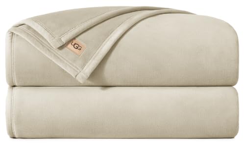 Ugg Coco Queen Bed Blanket, Cozy Fleece, 90" X 92", Shoreline (shoreline)