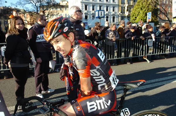Santambrogio was a little scraped up after his crash