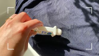 How to get sunscreen out of clothes step 3