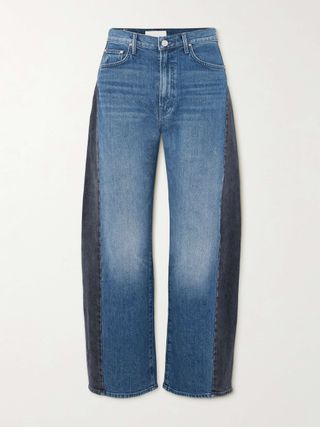 The Half Pipe Flood Two-Tone High-Rise Barrel-Leg Jeans