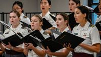 West Point Glee Club singing. 