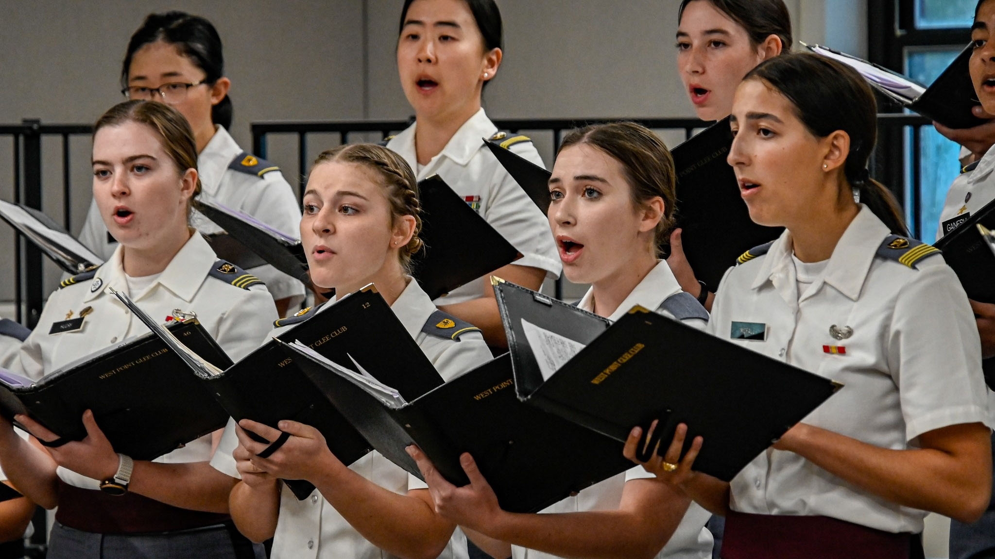 West Point Glee Club singing. 