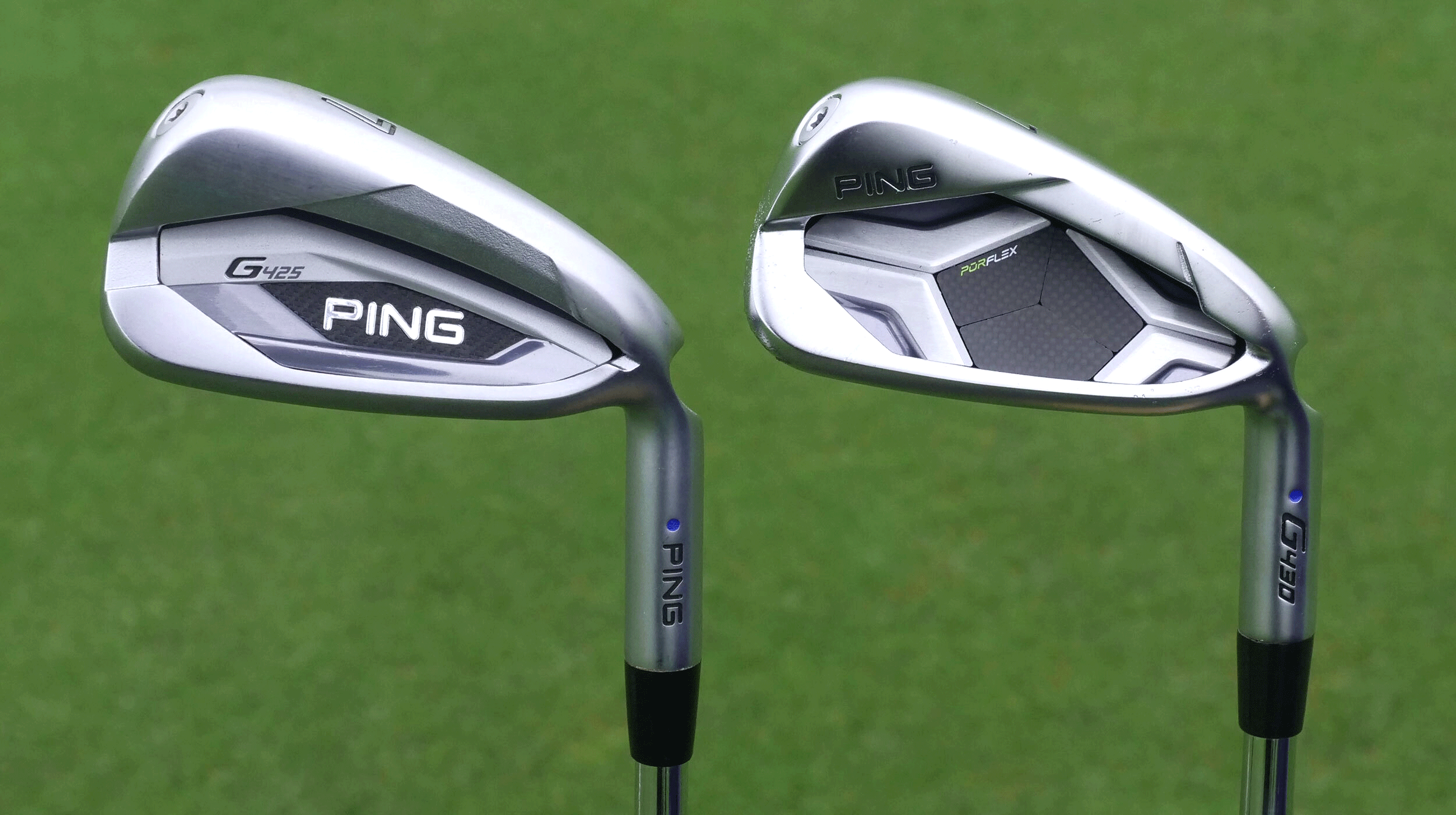 Photo of Ping G430 iron and Ping G425 Iron from the back