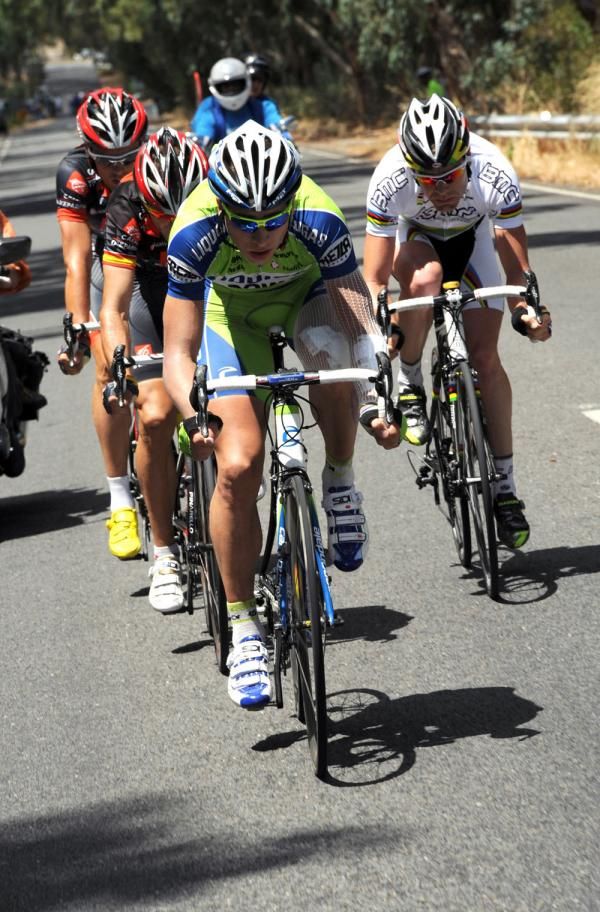 Peter Sagan (Liquigas-Doimo) leads the race winning break