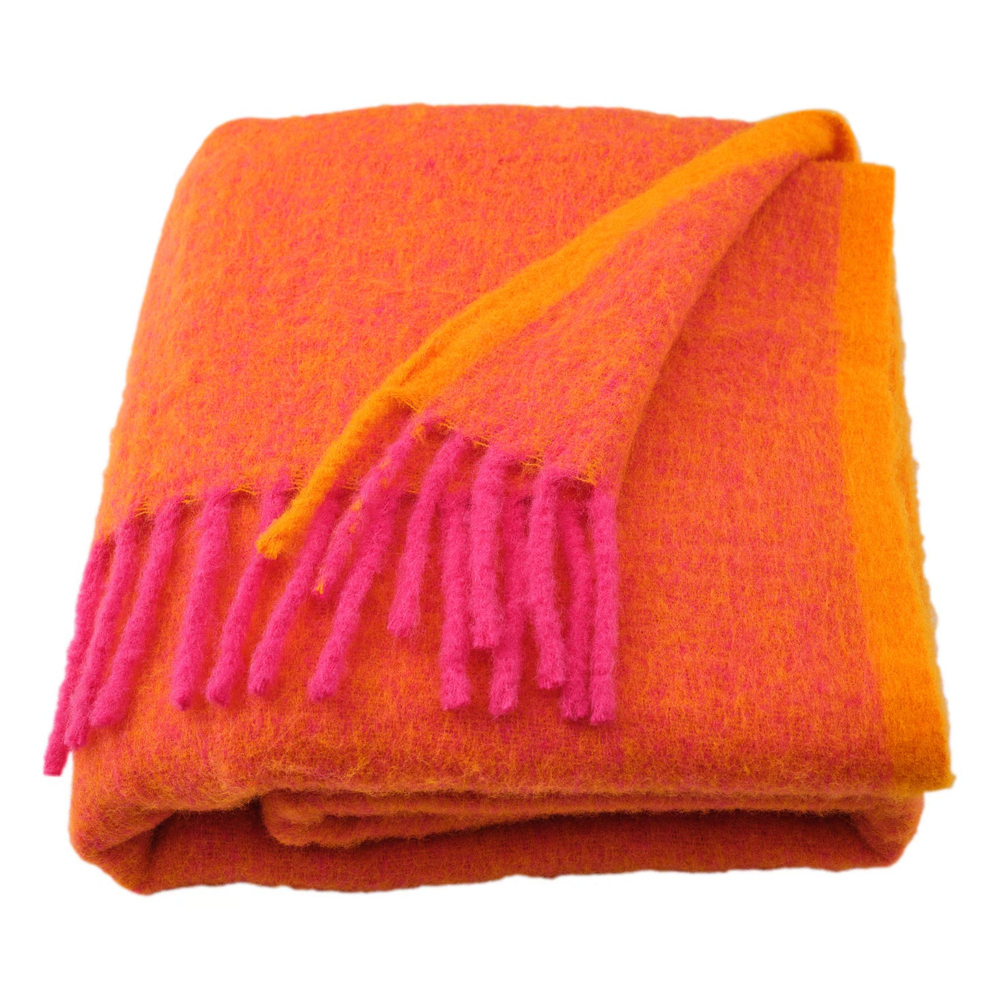 IKEA KLIPPOXEL Throw in orange and bright pink
