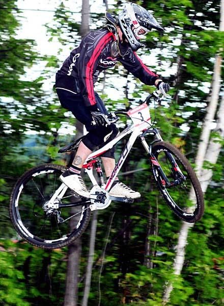 Fionn Griffiths (Norco World Team) on her way to second place.