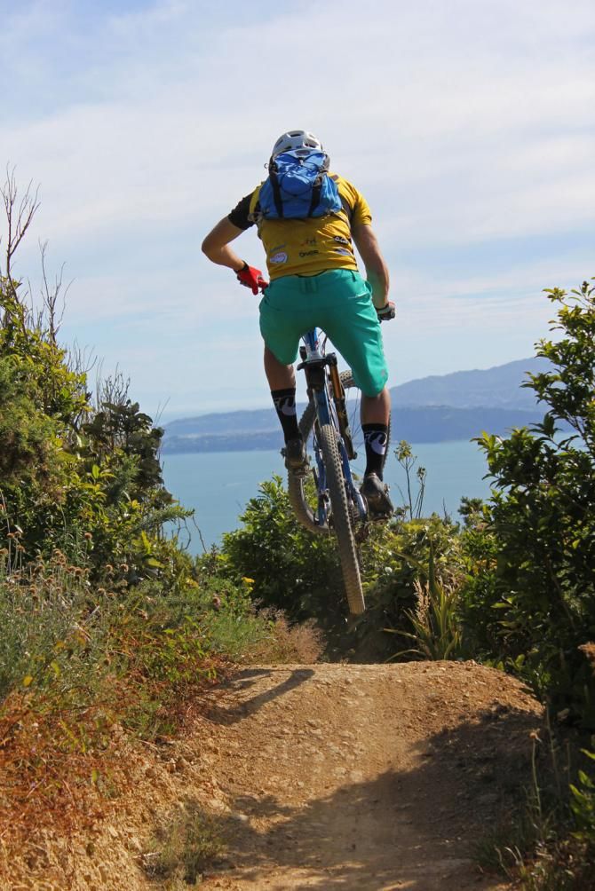 Airtime on Freewheel Trail in Wellington