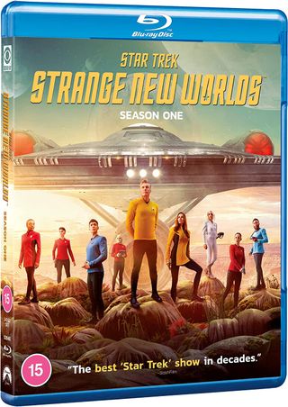The Blu-ray cover of Strange New Worlds season one.