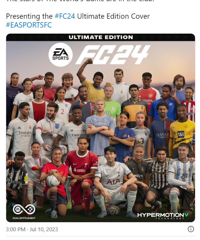 Players mocking the faces of EA Sports FC players.