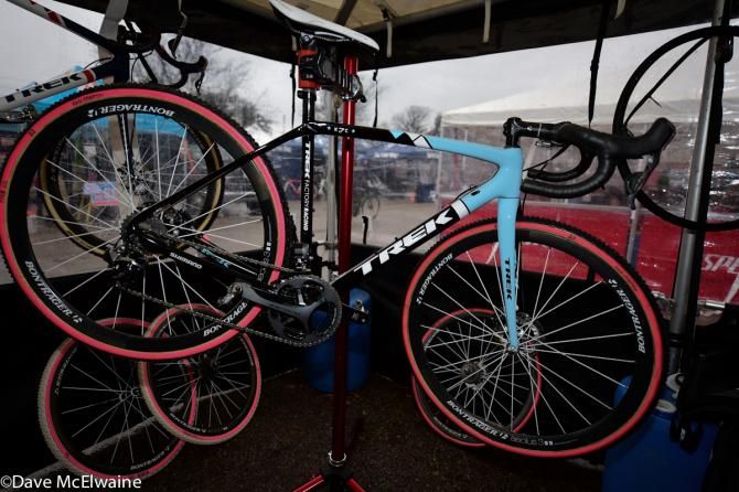 Katie Compton&rsquo;s Trek Boone was clean and shiny before the race