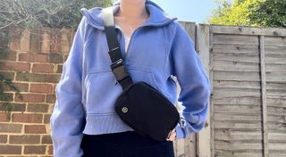 a photo of fitness editor wearing the lululemon everywhere belt bag