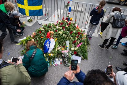 Aftermath of the Sweden truck attack