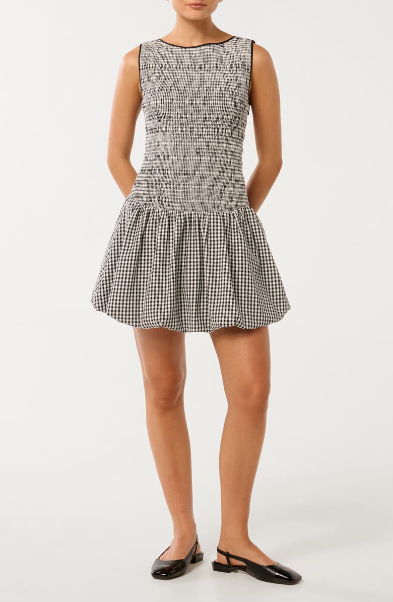 Lily Bubble Hem Tie Back Minidress