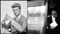 Tony McGee picture of David Bowie and Tony McGee by his studio