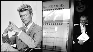 Tony McGee picture of David Bowie and Tony McGee by his studio