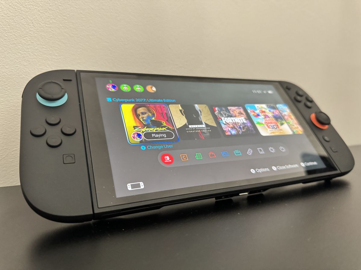 The home screen of a Nintendo Switch 2