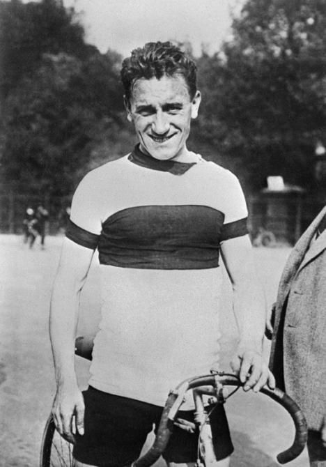 Picture taken in the mid 1910's of Belgian Philippe Thys who was the first cyclist to win the Tour de France three times (1913, 1914, 1920).