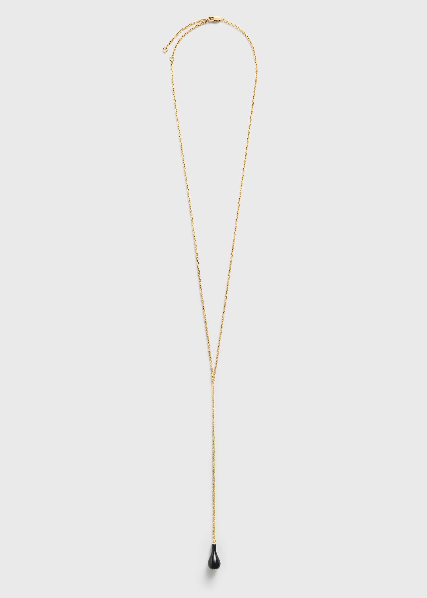 Onyx Drop Necklace Black/gold