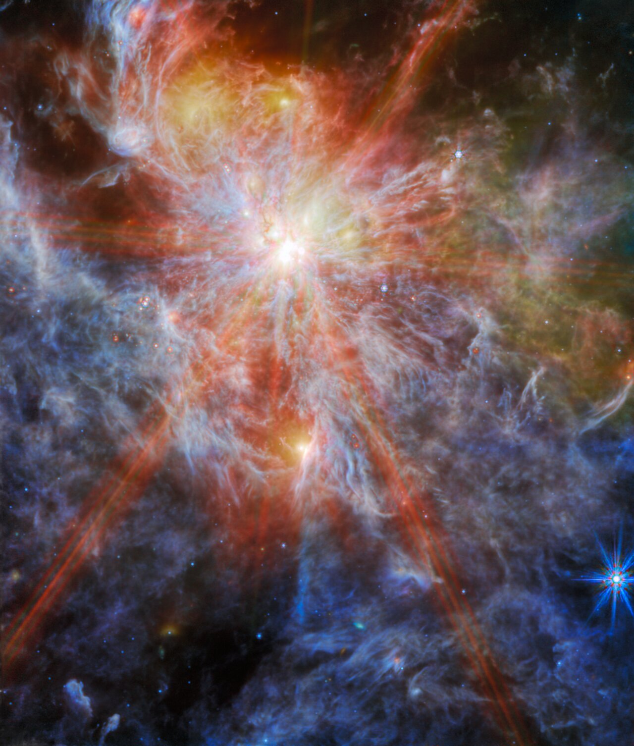La cercana fábrica de estrellas brilla en una impresionante imagen del Telescopio Espacial James Webb
