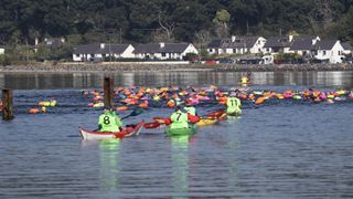 swimmers in the kessock ferry swim