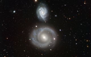 NGC 799 NGC 800 Spiral Galaxies space wallpaper