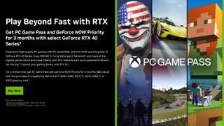NVIDIA RTX 40-Series deal with Game Pass and GeForce Now promotional image