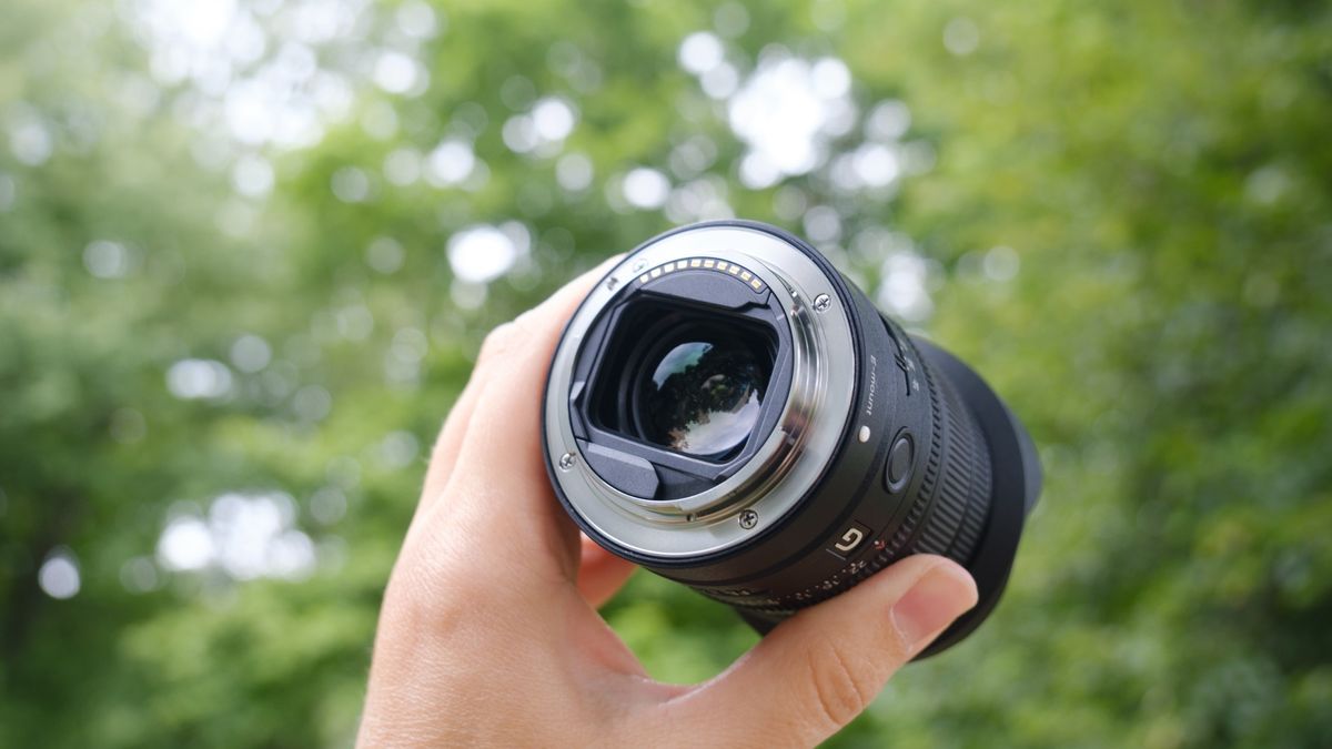 A photograph of the Sony FE 8-14mm f/3.5 Fisheye G lens outdoors