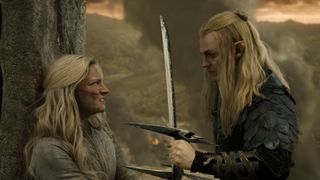 Galadriel and Sauron in The Rings of Power season 2