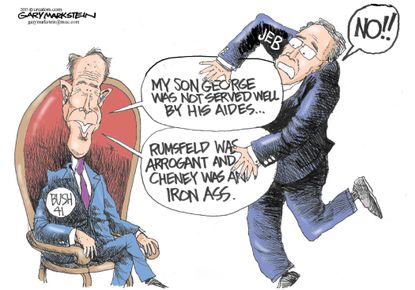 Political cartoon U.S. George Jeb Bush