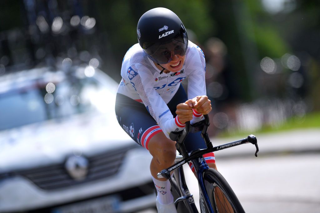 EDE NETHERLANDS AUGUST 24 Cecilie Uttrup Ludwig of Denmark and Team FDJ Nouvelle Aquitaine Futuroscope during the 23rd Simac Ladies Tour 2021 Prologue a 24km Individual Time Trial stage from Ede to Ede SLT2021 SimacDS UCIWWT on August 24 2021 in Ede Netherlands Photo by Luc ClaessenGetty Images