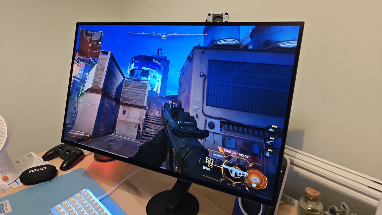 The Sony Inzone M10S 2 monitor at a desk setup.