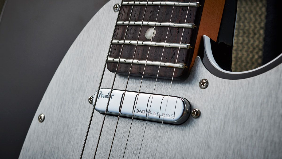 The Tele&rsquo;s Texas Tea is the only finish that uses a Silver Anodized scratchplate. The neck pickup mounts to it, so it&rsquo;s easy to height-adjust, unlike on vintage-spec models