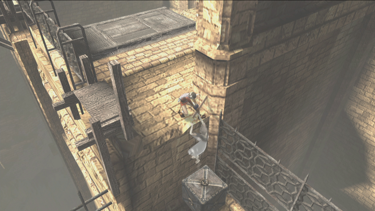 Ico lifts Yorda up a ledge in ICO