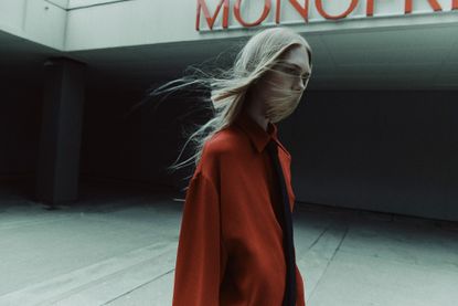 Fashion film, woman in Valentino on Paris street