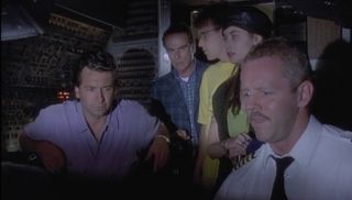 David Morse in the cockpit of a plane in The Langoliers