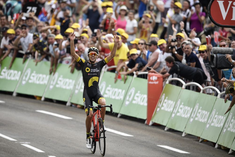 Lilian Calmejane (Direct Energie) wins stage 8 at the Tour de France