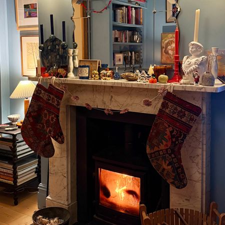 stockings on a mantel