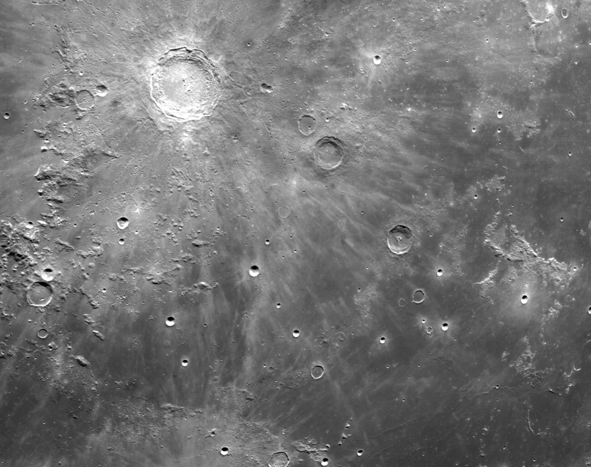 A close-up of the moon as seen from the Orion spacecraft during the Artemis 1 mission.