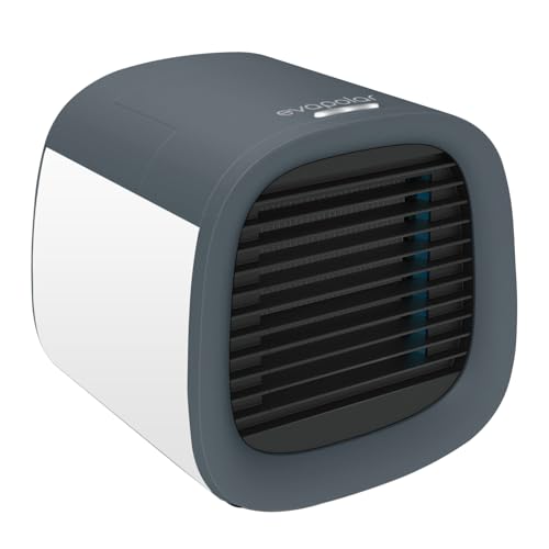 Evapolar Evachill Personal Portable Air Cooler and Humidifier, Desktop Cooling Fan, for Home and Office, With Usb Connectivity and Built-In Led Light, Urban Grey, Small