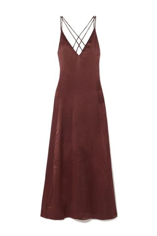 Silk-Satin Maxi Dress