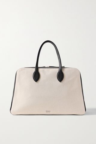 Maeve Weekender Large Leather and Canvas Tote