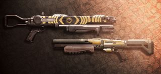 Felwinter's Lie and Astral Horizon shotguns from Destiny 2.
