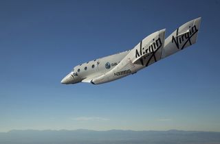 Virgin Galactic's SpaceShipTwo makes its first solo test flight Oct. 10, 2010. See photos from the first solo glide flight of Virgin Galactic's SpaceShipTwo.