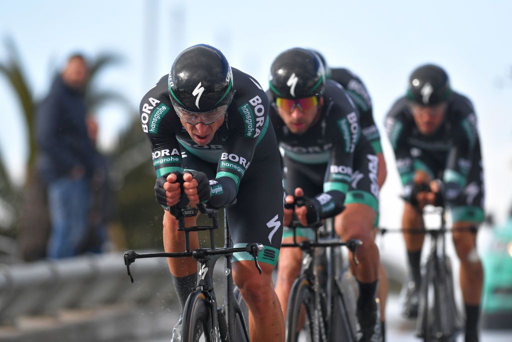 Bora-Hansgrohe's Maciej Bodnar leads Peter Sagan