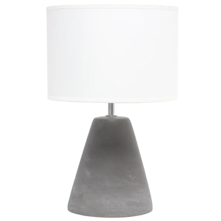 table lamp with triangular concrete base