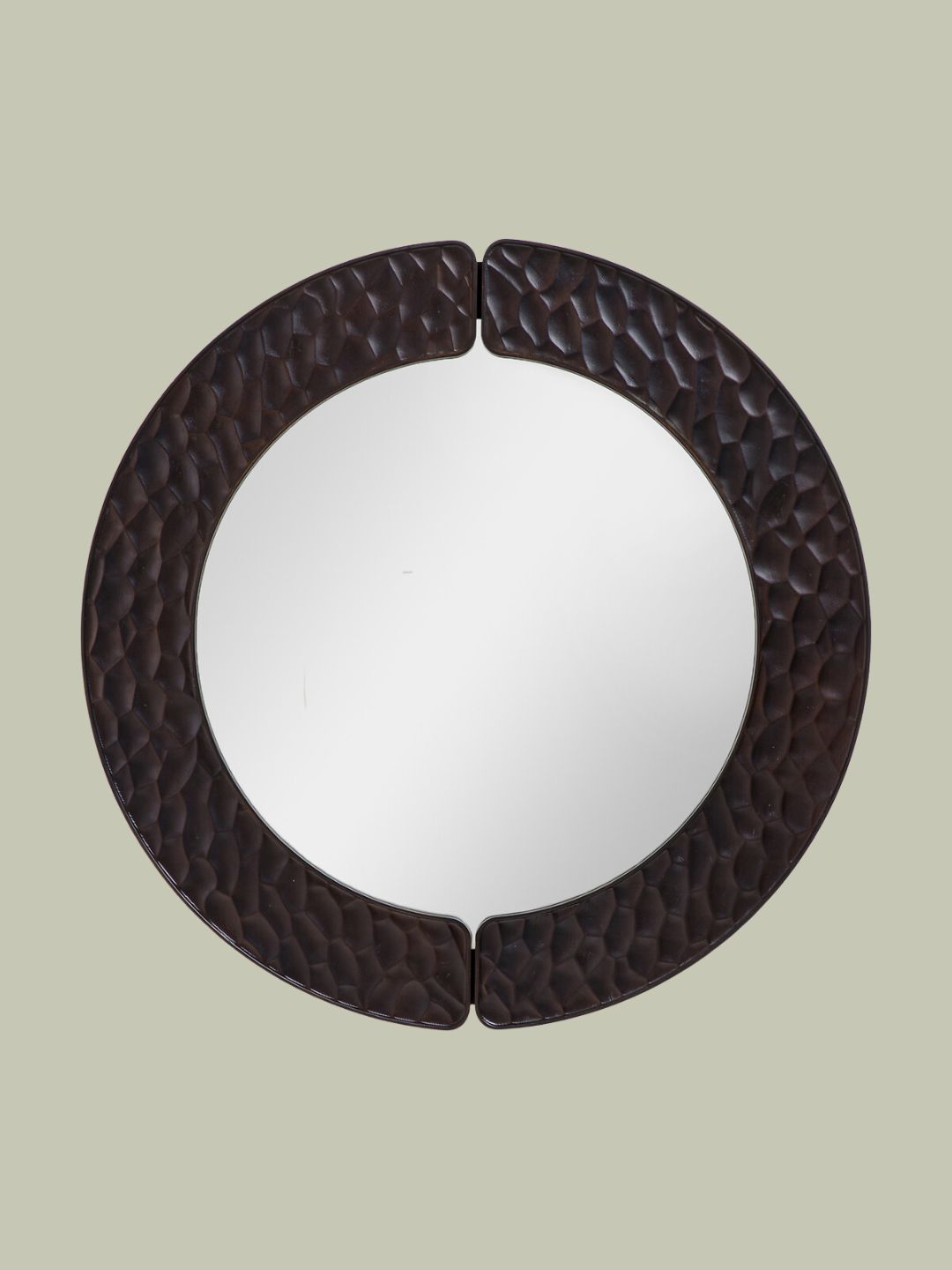 AM.PM, Kuchim Round Mirror With Gouged Finish