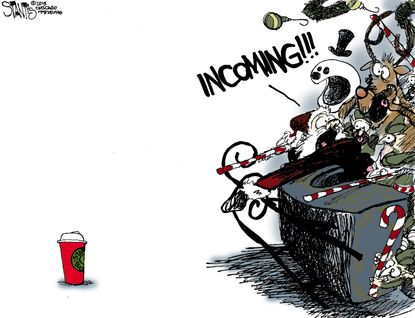 Editorial cartoon U.S. War on Christmas