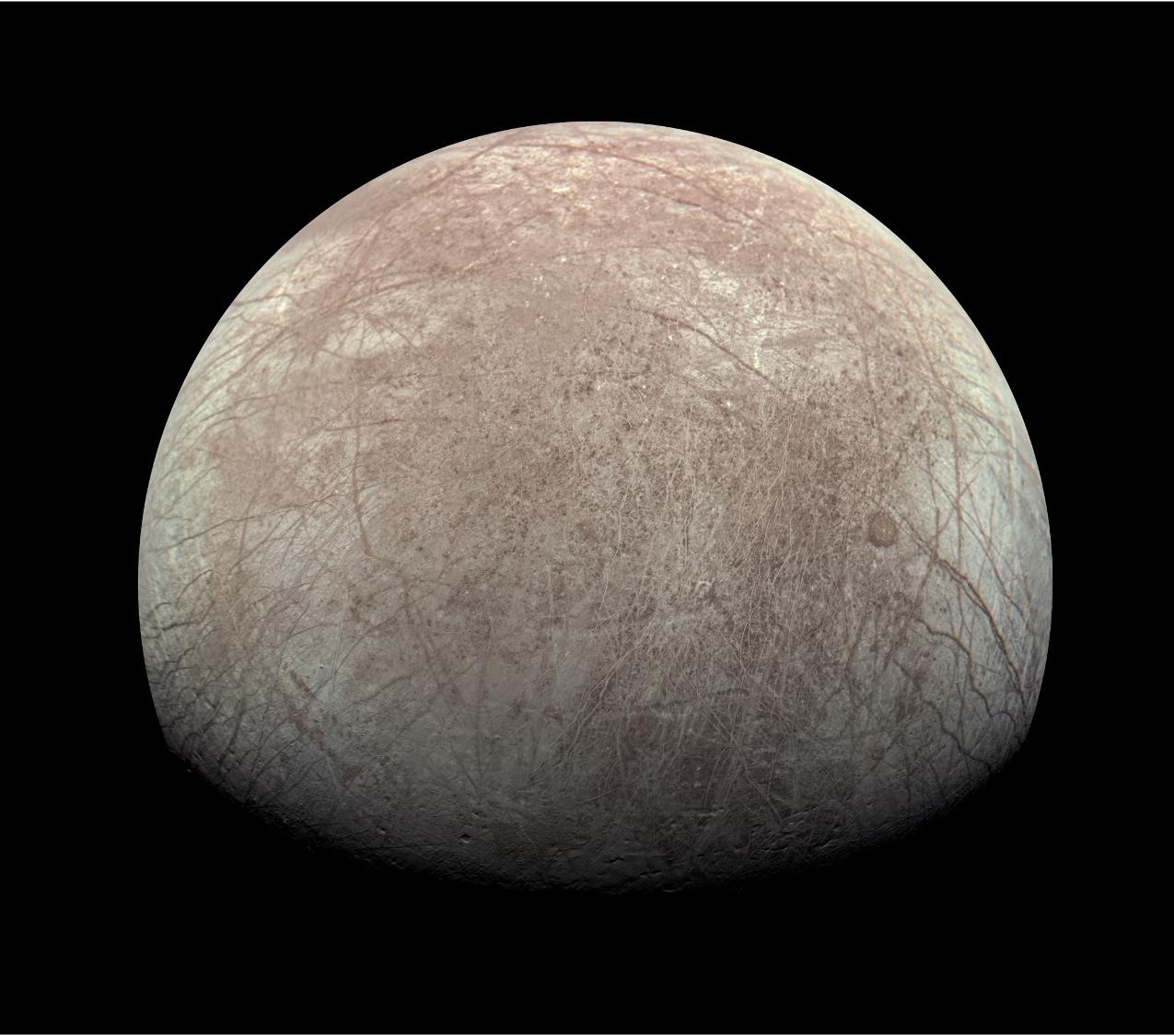 Jupiter's frozen Europa is expected to be a silent world full of active frozen volcanoes.